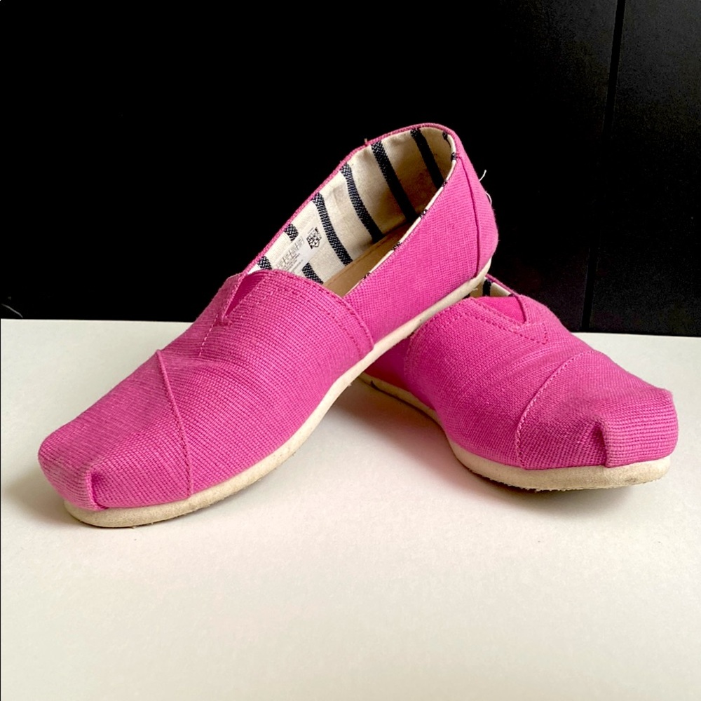 Pink/Fuchsia/Mauve TOMS Canvas Slip-On Shoes